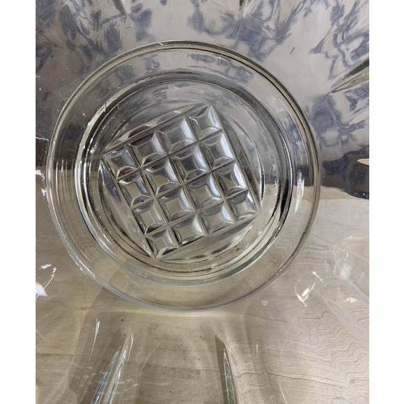 Vintage Glass Ice Bucket with Hammered Silver Handle - Picture 6 of 7